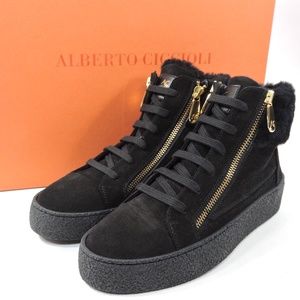 ALBERTO CICCIOLI 🇮🇹 WOMEN'S  BLACK SUEDE COMFORT WINTER BOOTIE